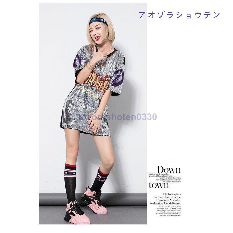 ダンス衣装 スパンコール 衣装 ロック丈 ヒップホップ ガールズ ダンス衣装 スパンコール 衣装 ロック丈 ヒップホップ ガールズ