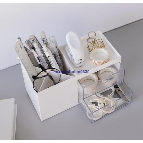 オフィス 収納 化粧品収納 収納 ボックス プラスチック ホワイト｜aozorashoten0330｜12