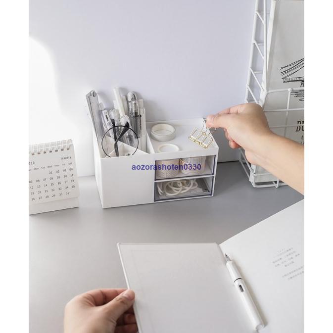 オフィス 収納 化粧品収納 収納 ボックス プラスチック ホワイト｜aozorashoten0330｜02