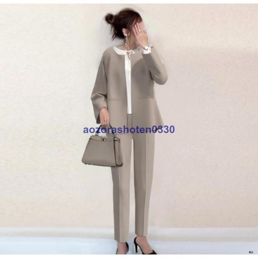 セットアップ 春 スーツ+パンツ レディース 2点セットフォーマル セットアップ 春 スーツ+パンツ レディース 2点セットフォーマル