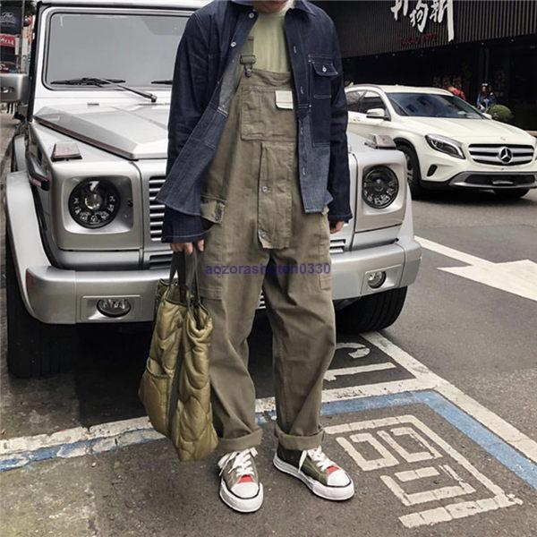 メンズ オーバーオール 無地 テーパードパンツ サロペット カーゴパンツ# サロペット メンズ オーバーオール サルエルパンツ カーゴパンツ