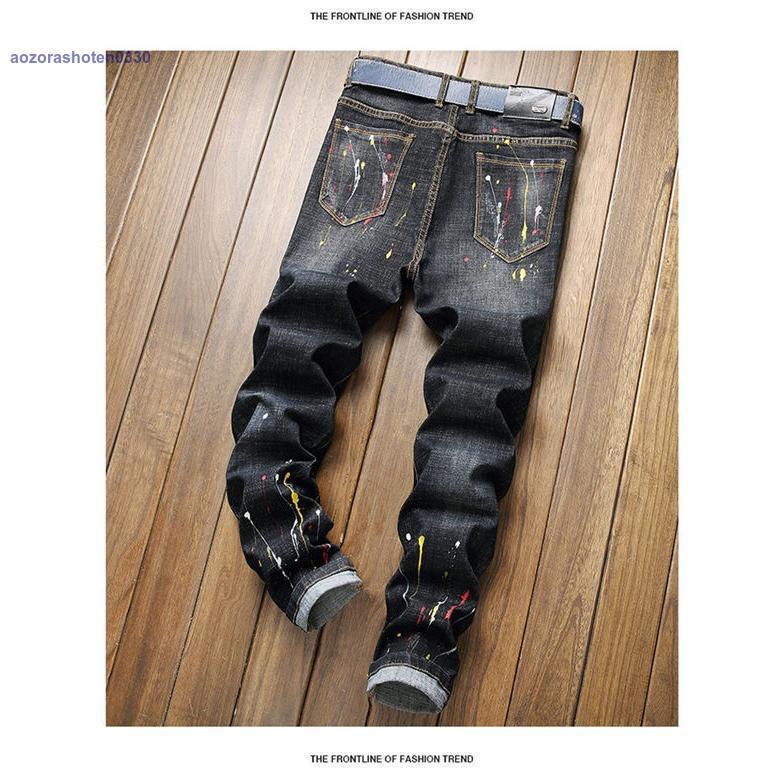 ジーンズ デニムパンツ メンズ ペイント加工 スキニーデニム ジーンズ デニムパンツ メンズ ペイント加工 スキニーデニム