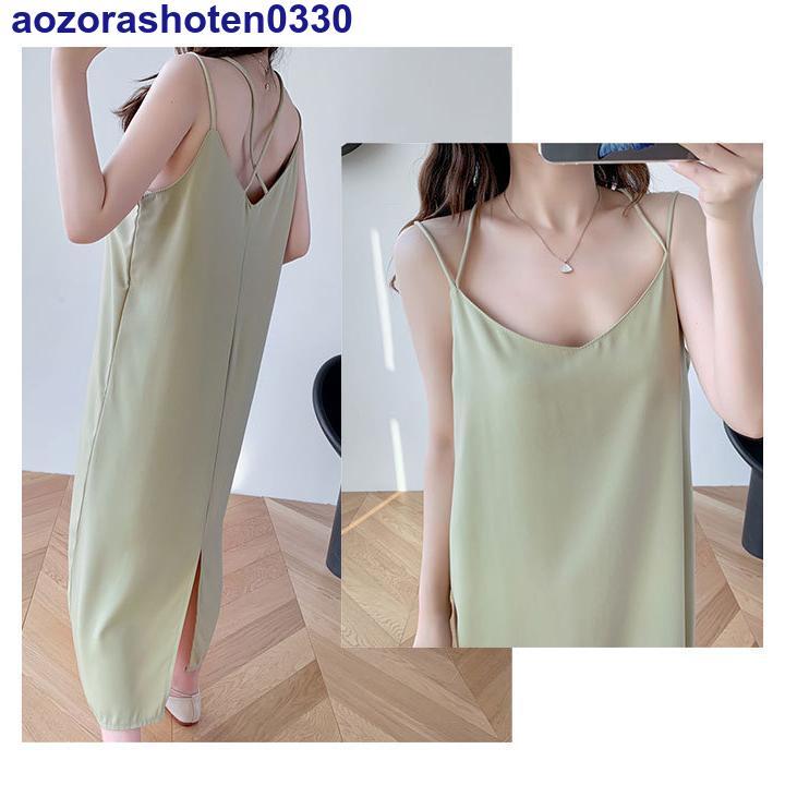 キャミワンピース ロング かわいい 春 夏 ホワイト ベージュ