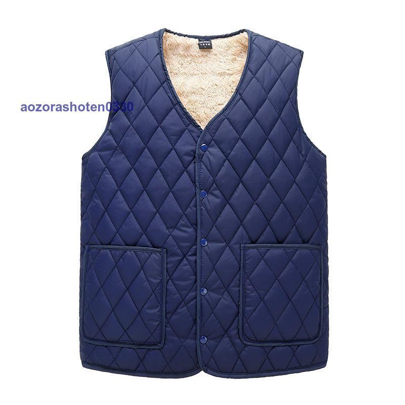 中綿ベスト メンズ ダウンベスト 裏ボア 裏起毛 チョッキ