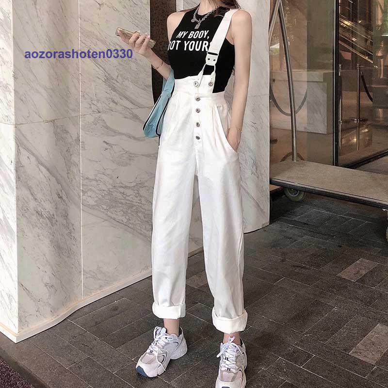 サロペット デニム オーバーオール レディース おしゃれ 魅せる