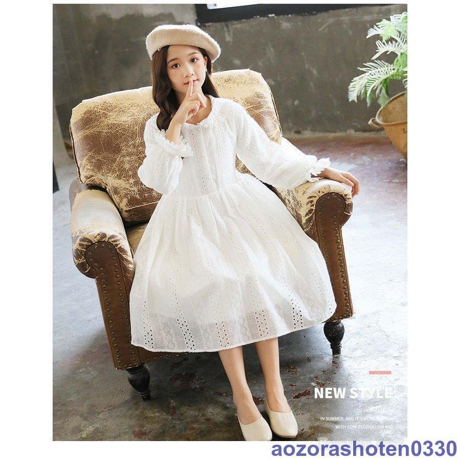 子供服 ワンピース ホワイト 韓国子ども服 キッズ 女の子 春夏