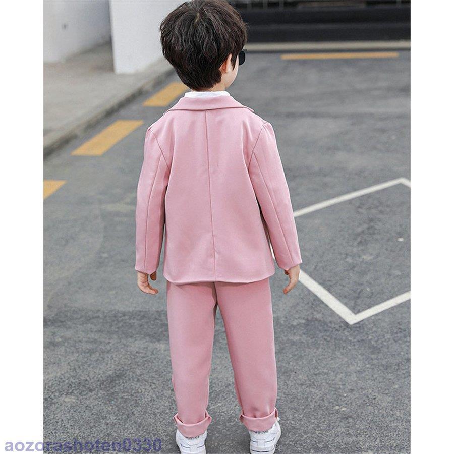 子供スーツ 男子 フォーマル 長袖 セットアップ 2点セット 卒業式 卒園