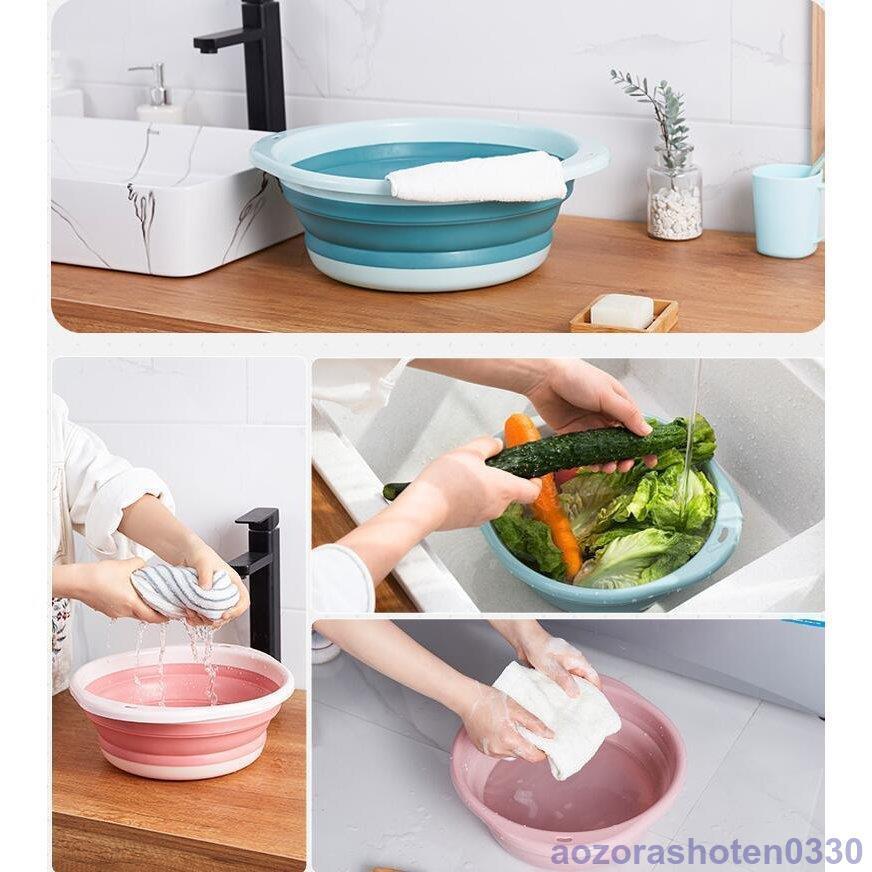 折りたたみ たらい 畳んでコンパクト収納 ソフトバケツ コンパクト