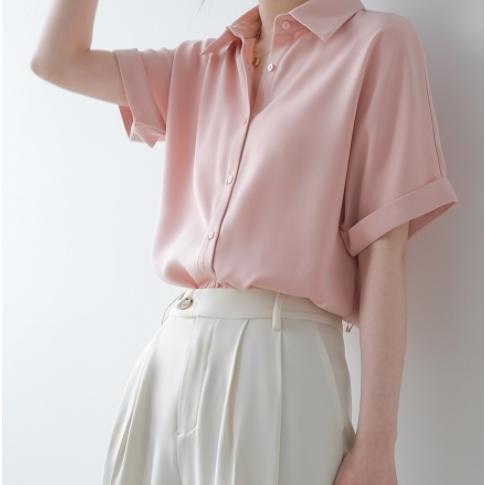 ブラウス レディース 半袖 40代 30代 オフィス 夏 おしゃれ 韓国風