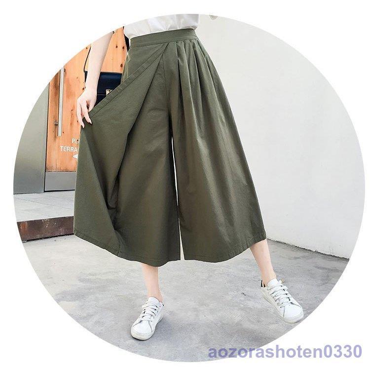 キュロットスカート ワイトパンツ レディース 七分丈 ワイド キュロットスカート ワイトパンツ レディース 七分丈 ワイド