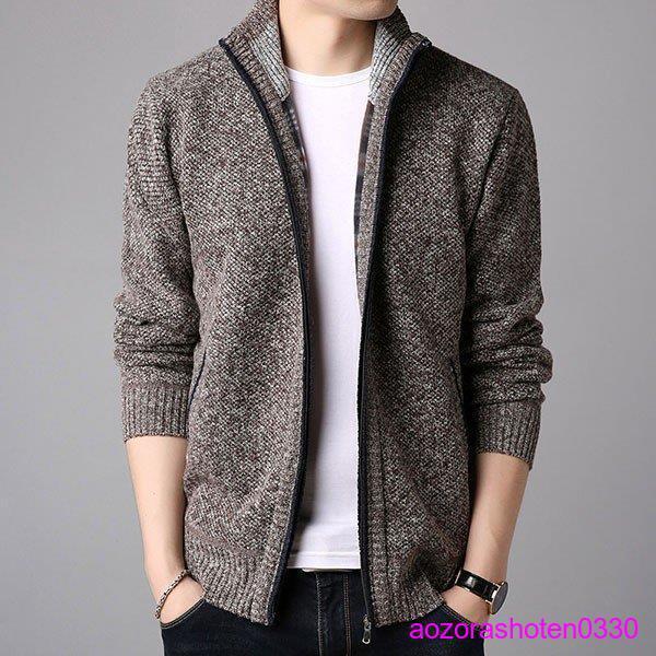 カーディガン メンズ 秋冬 オフィス 40代 厚手 ニットカーディガン 羽織り セーター 前開き トップス 長袖 アウター 無地 大きいサイズ おしゃれ 上品 紳士 新品 99 Off