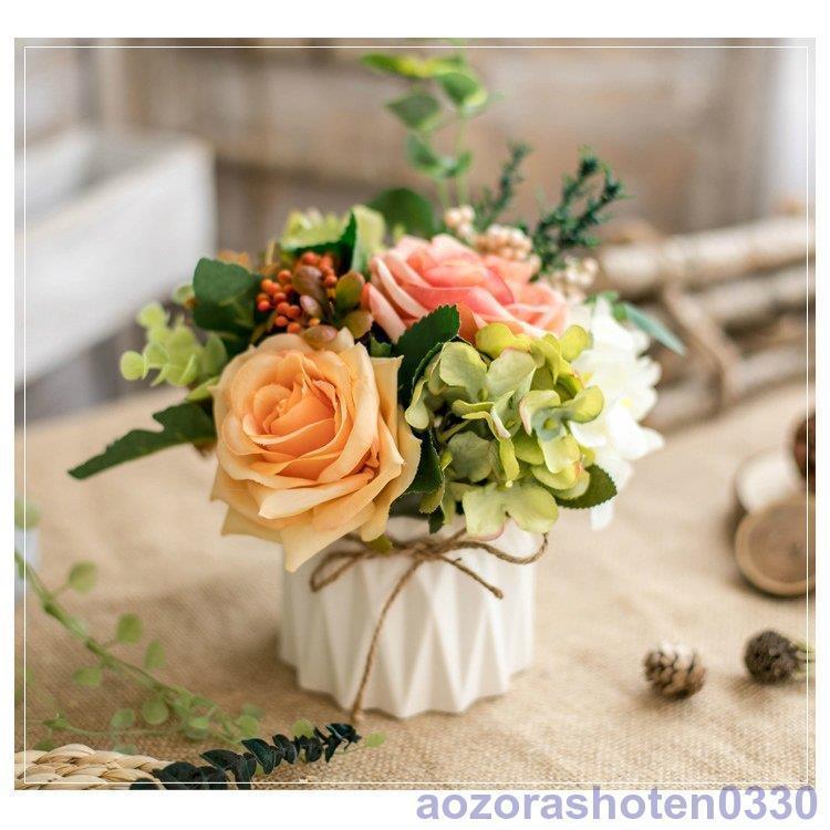 造花 インテリア 花瓶付き フラワーアレンジメント ブーケ