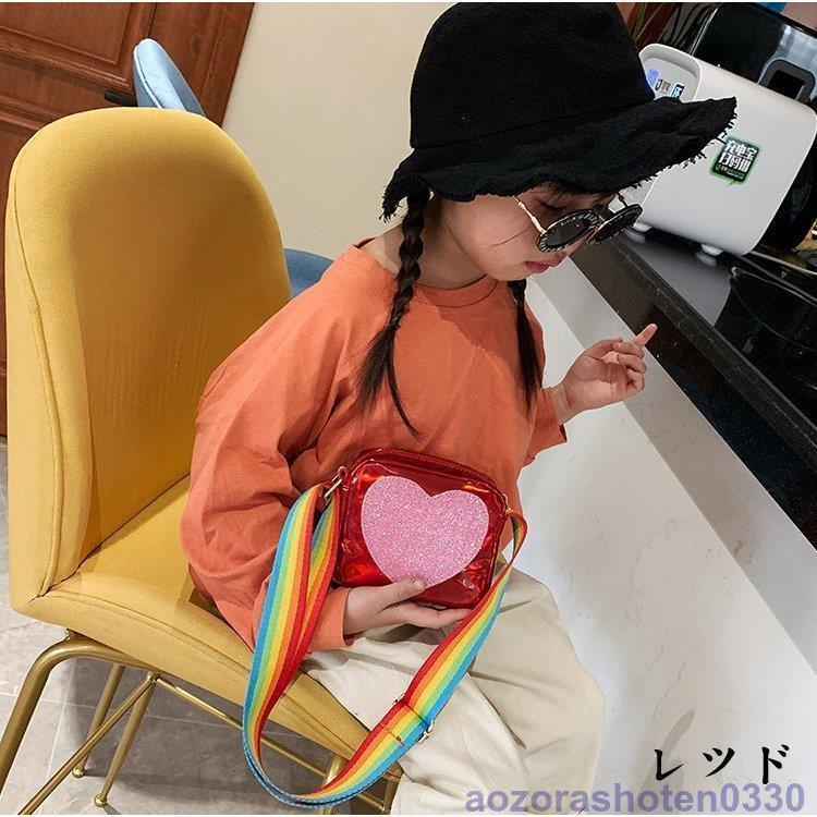 ショルダー バッグ キッズ ハート柄 女の子 子供用 おしゃれ 斜