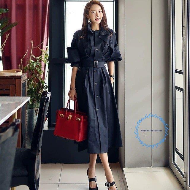 値下げ！美品✳︎春トレンチコート✴︎ワンピースの様なシルエット osharewalker（オシャレウォーカー）の「【廃盤】『トレンチ風