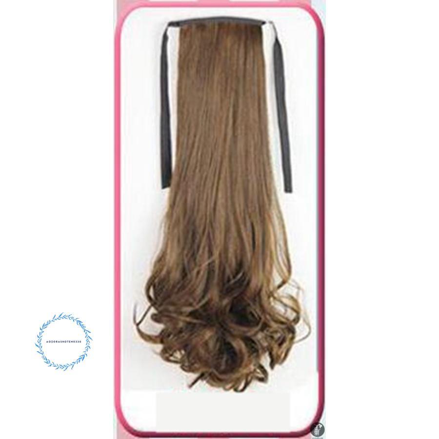 ウィッグ グラデーション ウェーブ ポニーテールウィッグ カール