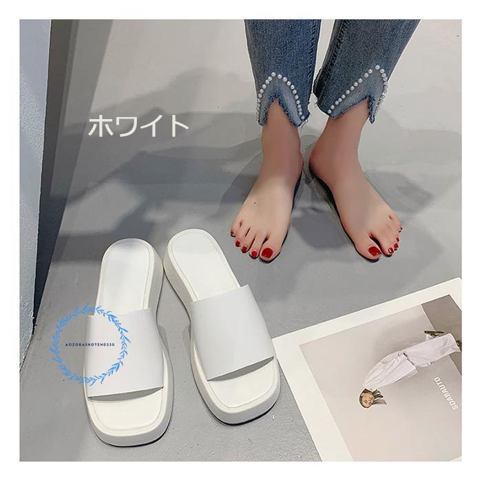サンダル レディース 厚底 歩きやすい 軽い オフィス スリッパ 4cm ミュールサンダル クロッグ ウェッジソール ジュート 夏 春 秋 | ブランド登録なし | 02
