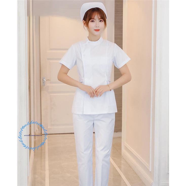 ナース服 スクラブ 上下セット セットアップ 白衣 レディース