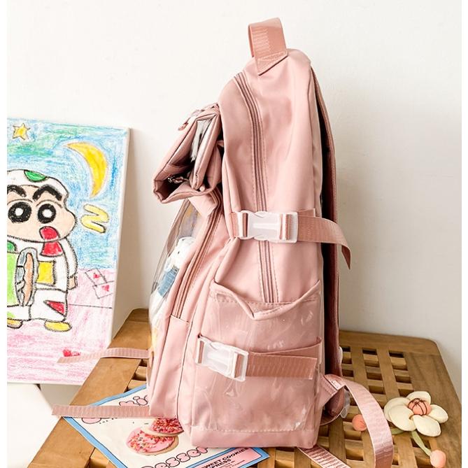 大容量 痛バッグ 3way 5色 リュック ショルダー ハンド 韓国 缶バッチ