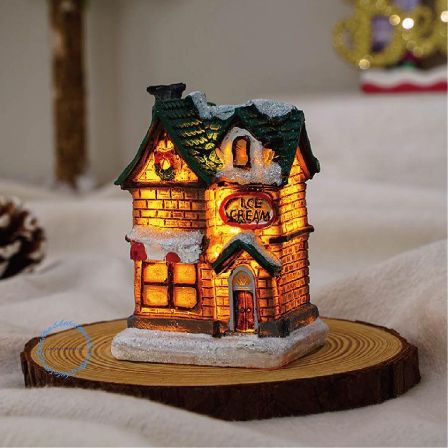 ミニチュアハウス 6個セット クリスマス 電灯 おしゃれ かわいい ミニチュアハウス 6個セット クリスマス 電灯 おしゃれ かわいい