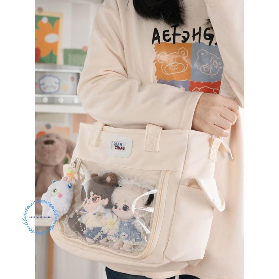 アナスイ ショルダーバッグ トートバッグ 2way クリアバッグ 痛バッグ ショルダーバッグ 2way レースアップ ぬいぐるみ
