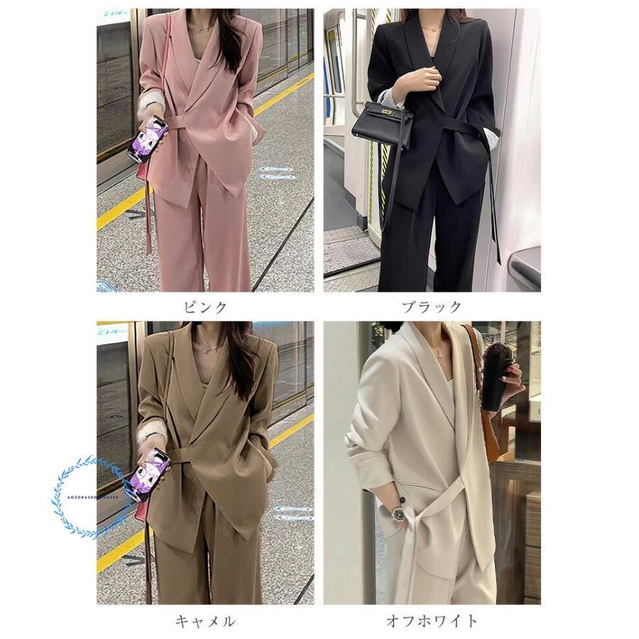 セットアップ レディース パンツスーツ 2点セット ジャケット セットアップ レディース パンツスーツ 2点セット ジャケット