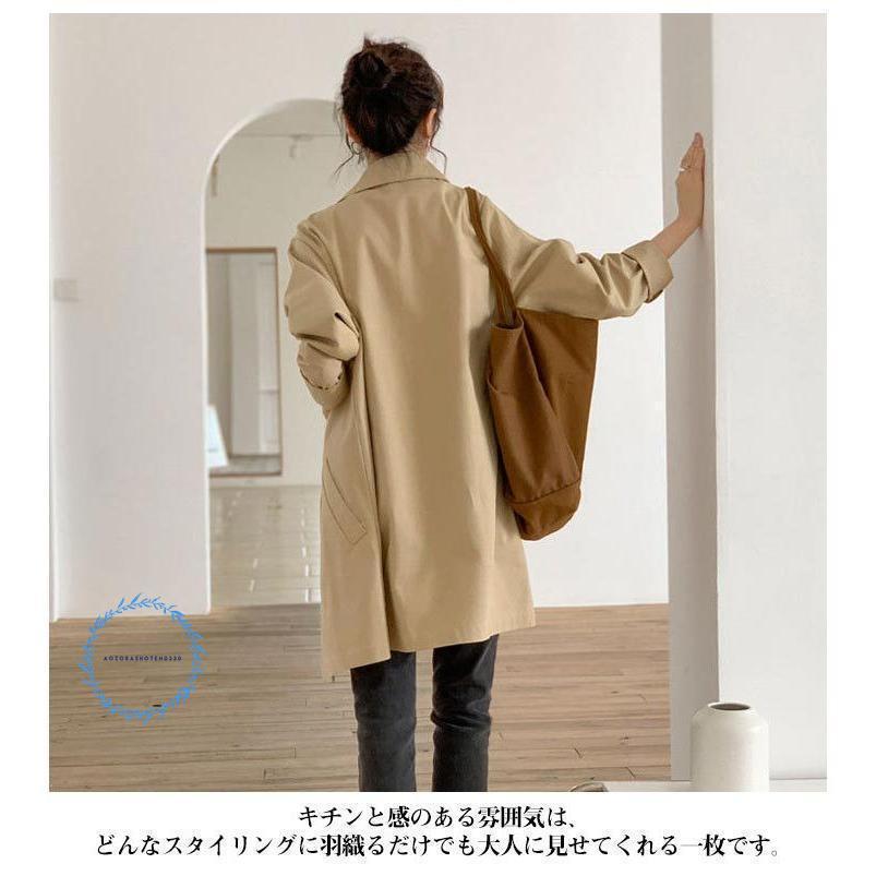 極美品★HERNO★コットン★ノーカラーコート★トレンチコート★スプリングコート コート トレンチコート レディース ステンカラーコート ロング