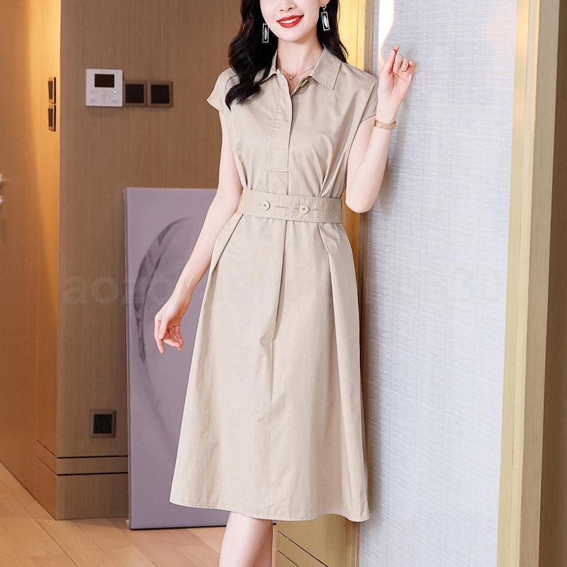 Arpege story 半袖ポロシャツ風マキシワンピース Arpege story 半袖ポロシャツ風マキシワンピース Arpege story