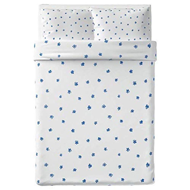 Ikea イケア Tankvard 掛け布団カバー 枕カバー 枕カバー2枚 ホワイト ブルー サイズ 0x0 50x60 Cm 大人気