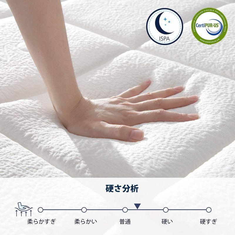 Avenco マットレス ダブル 厚さ21cm 高反発 体圧分散 ポケットコイル