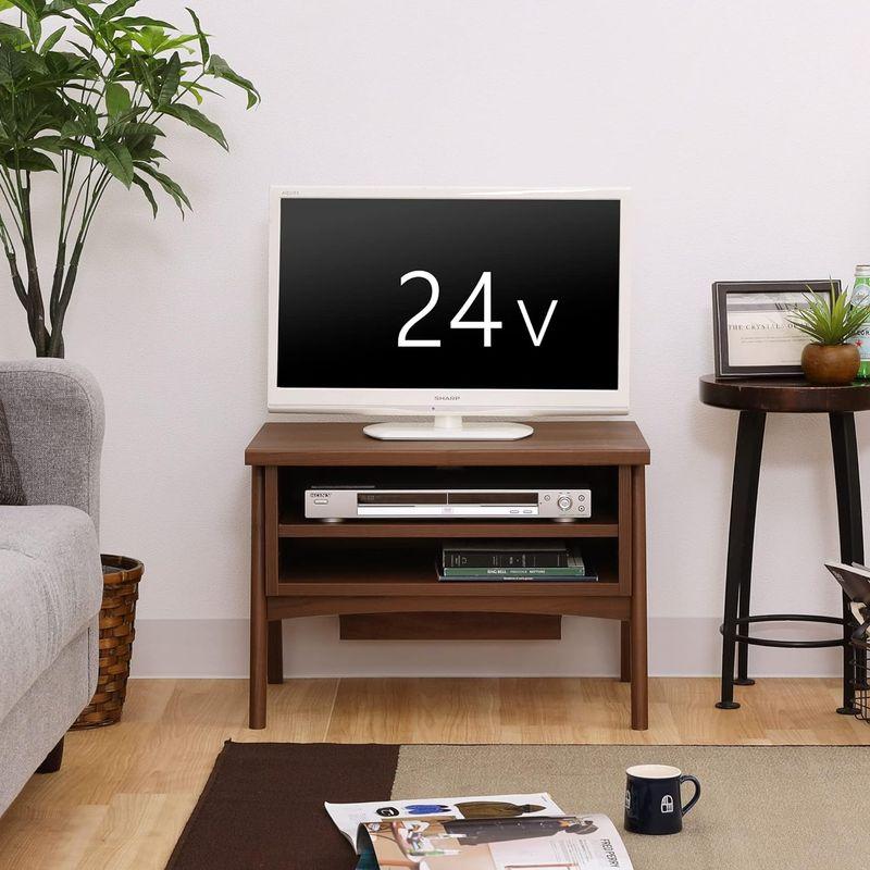 たかみ 24V型テレビ用 白井産業 テレビ台 ローボード テレビボード コンパクト 一人暮らし 配線をすっきりまとめるコード収納スペース AV機器・