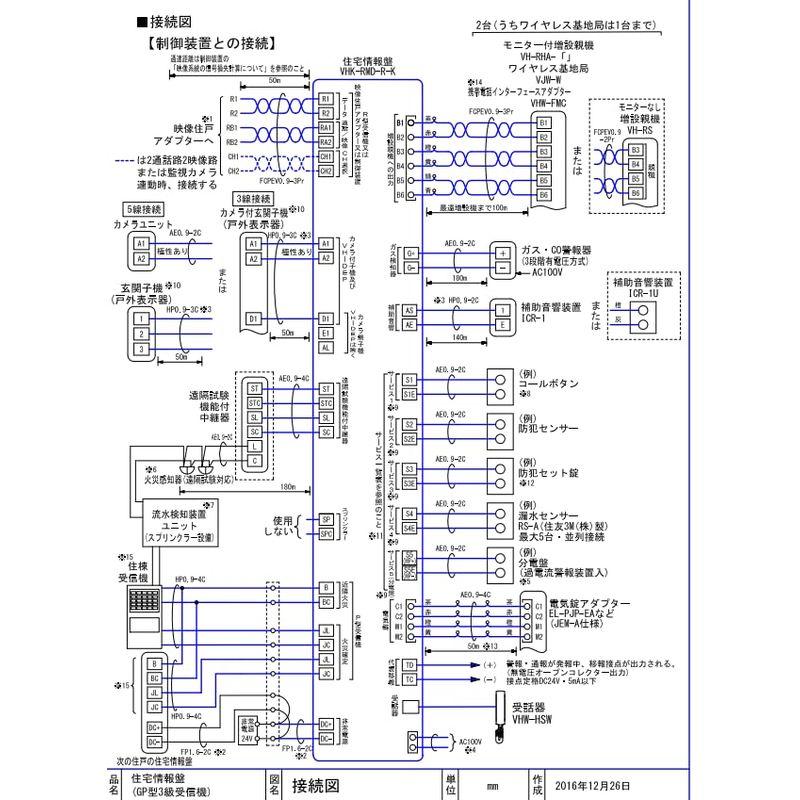 アイホン　住宅情報盤　共同住宅用（録画，黒）　VHK-RMD-R-K