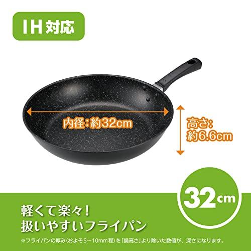 貝印 KAI 軽い 軽量 高熱効率 フライパン 32cm ガス火 IH対応 PFOA PFOS フリー KHS DW5632｜aozorastore0202｜02