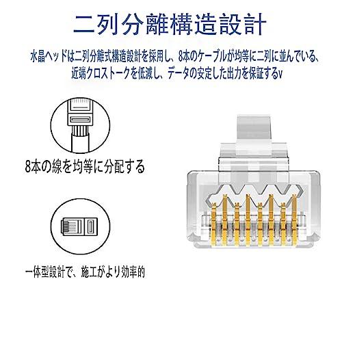 【 30個セット】RJ45 Cat6 LANコネクター LAN コネクタ 8P8C UTP Cat6A対応LANケーブル用コネクタ プラグ クリスタルヘッド｜aozorastore0202｜04