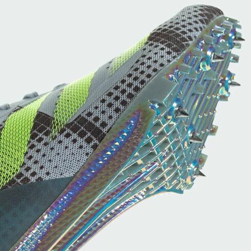 アディダス(adidas) 陸上 スパイク アディゼロ フィネス 短距離 メンズ (23aw) ワンダーブルー/ルシッドレモン/アークティックナイト グレー IE2769｜aozoraya-sp｜04