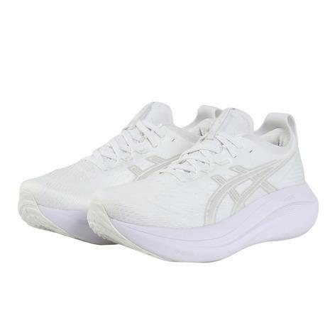 ☆ASICS （２７.５㌢）シューズ ホワイト ASICS（アシックス） ランニングシューズ GEL-NIMBUS 27 レディース