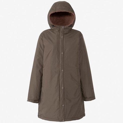 NORTH FACE コンパクトノマドコートブラウン裏地ボアレディースL