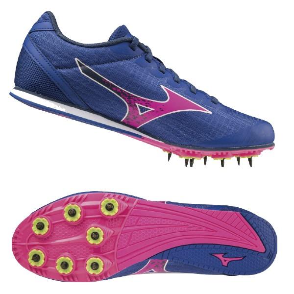 Mizuno 陸上競技用スパイクシューズ 青/ピンク MIZUNO（ミズノ） ミズノ（mizuno）陸上スパイクシューズ エックス