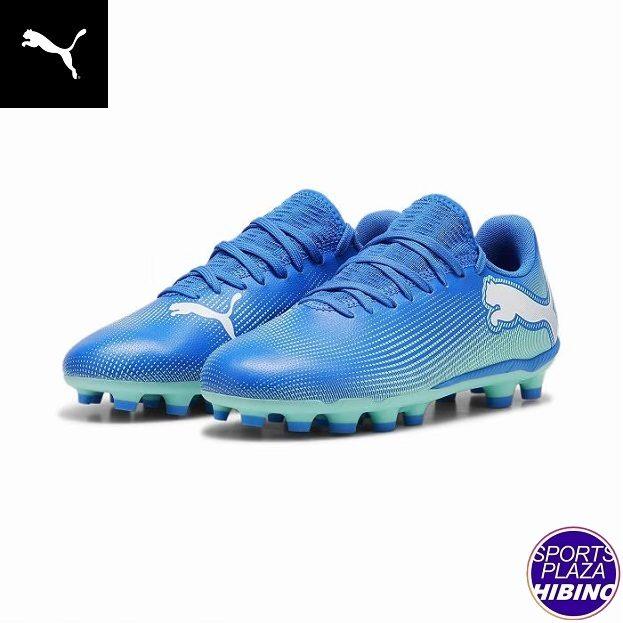 Puma Future スパイクシューズ ブルー PUMA（プーマ） サッカースパイク Future 7 Play HG + MID JR