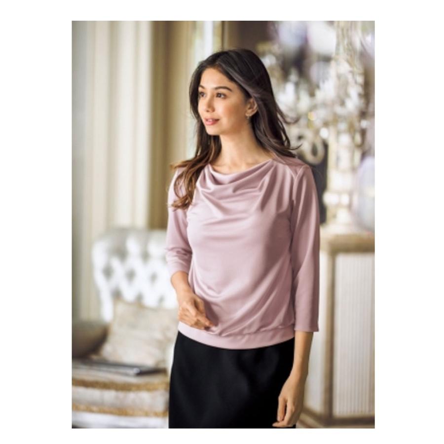 ボンマックス 事務服 制服 ドレープ七分袖ニット BCK7101 大きいサイズ