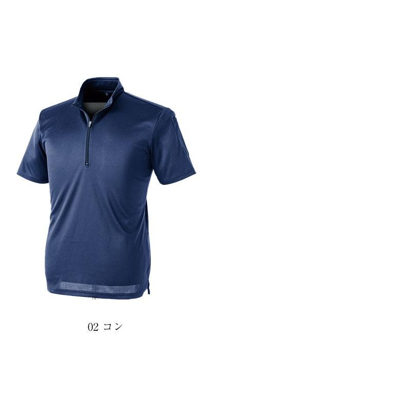 ポロシャツ メンズ 半袖 ジップアップシャツ 作業用ポロシャツ
