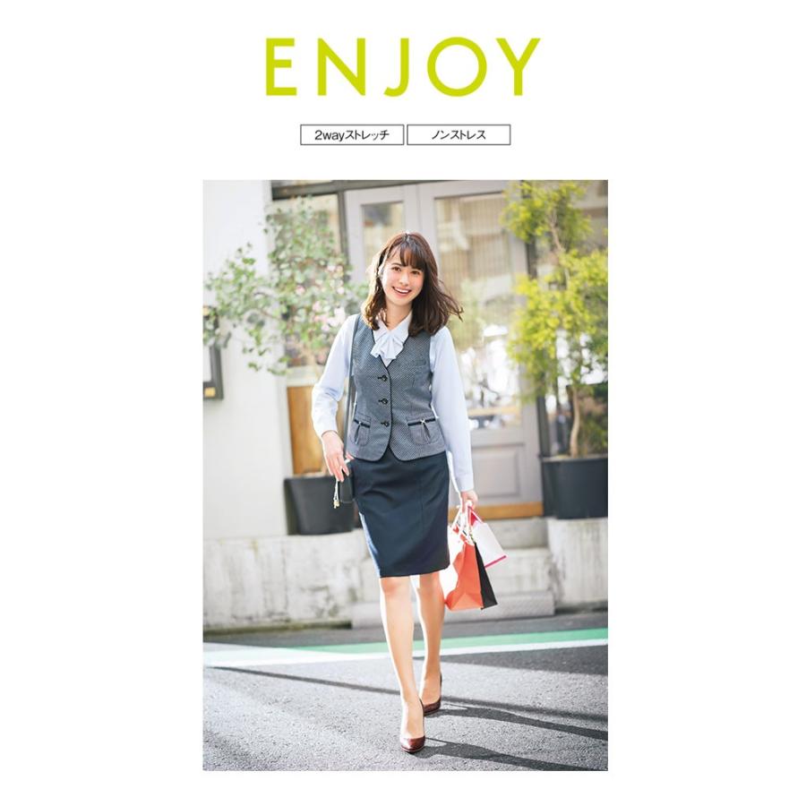 セミタイトスカート オフィススーツ スカートスーツ 事務服 オフィススカート 制服 ENJOY eas652 |  | 01