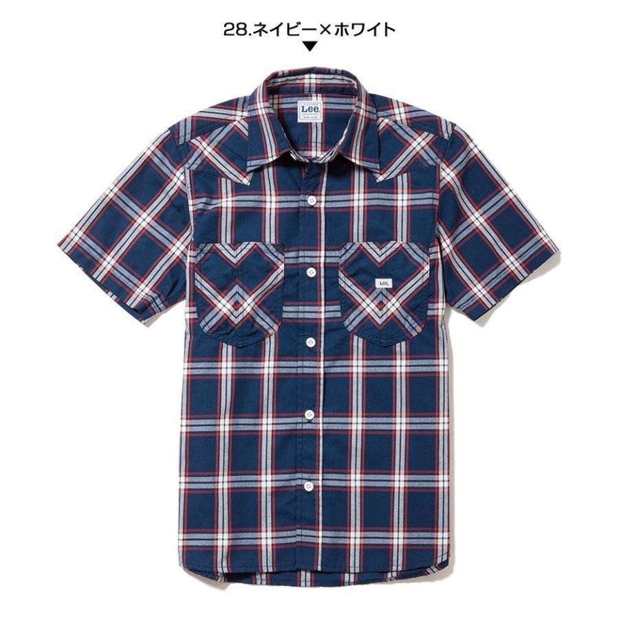 Lee リー ウエスタンチェックシャツ レディース 作業シャツ 半袖