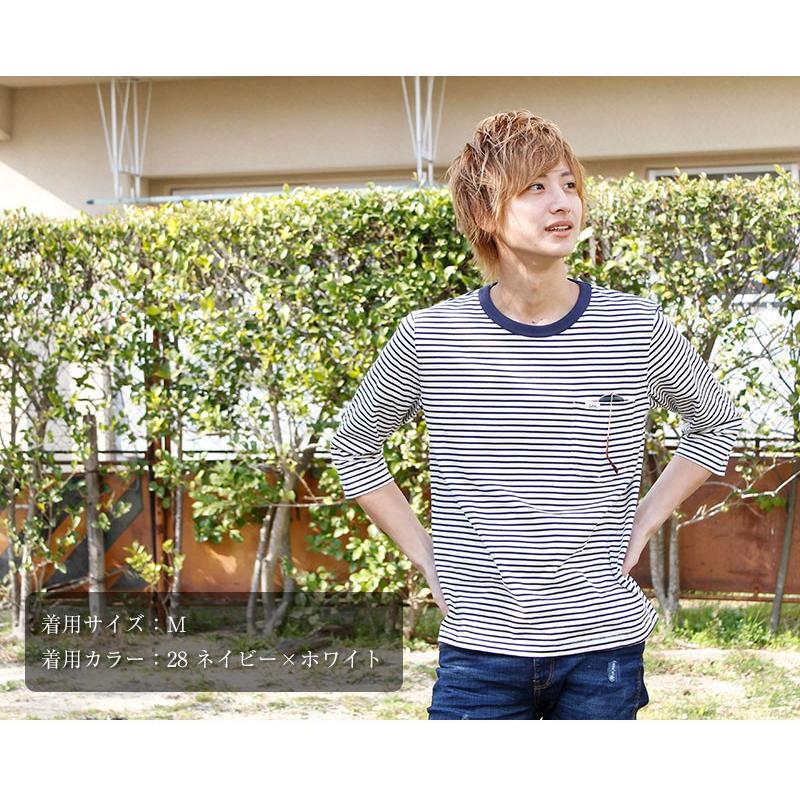 Lee リー Tシャツ 7分袖 ボーダー 制服用 ユニフォーム 作業用T