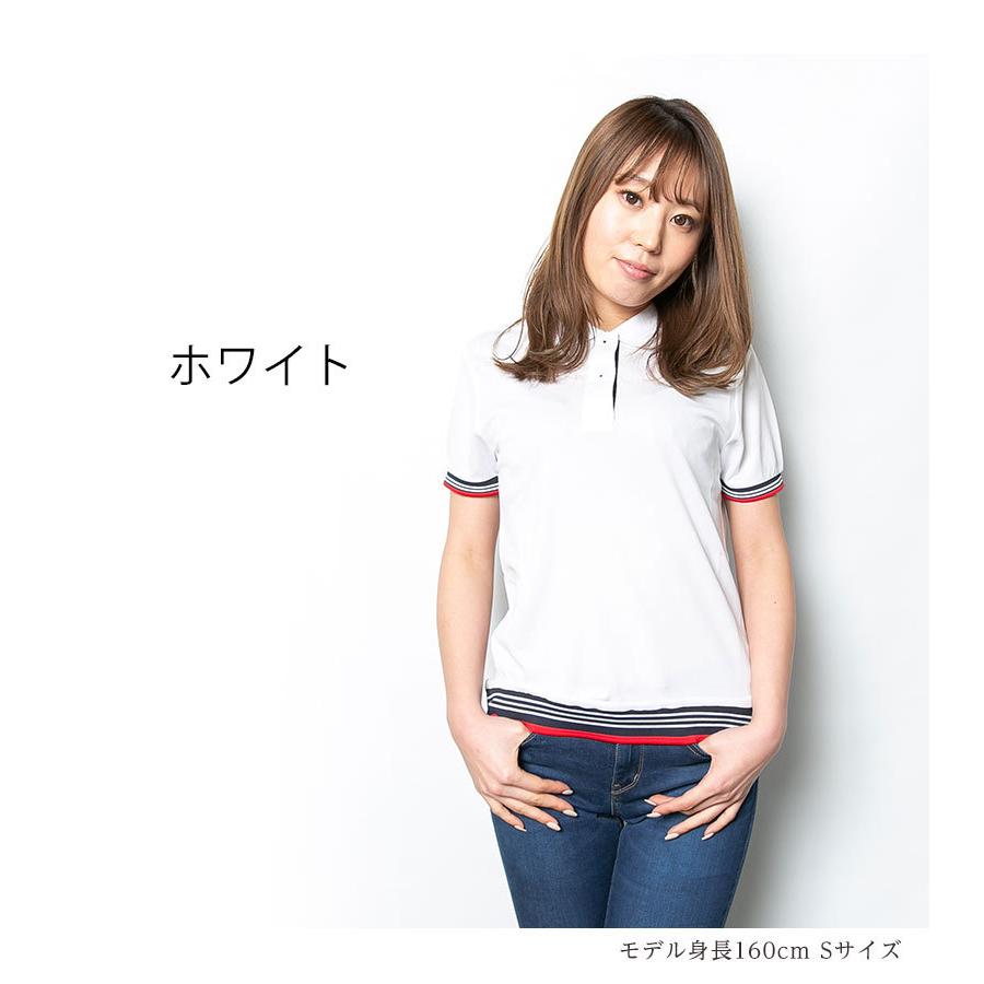 ポロシャツ レディース 半袖 ゴルフウェア ビズポロ ドライ ハニカム