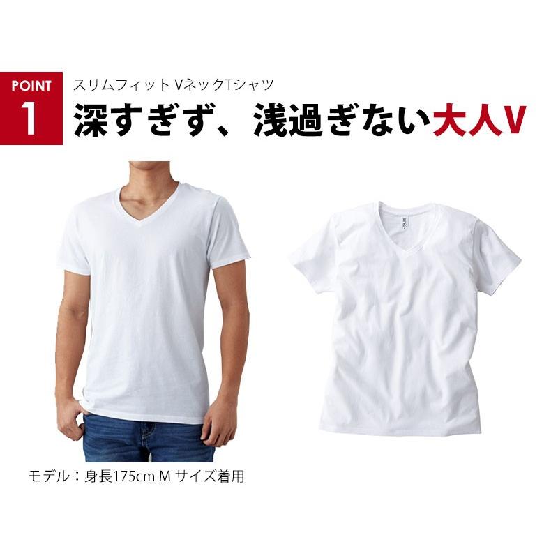 Vネック メンズ スリムフィットtシャツ 4 3オンス Truss 即日発送可 Sfv113 Apparelbank 通販 Yahoo ショッピング