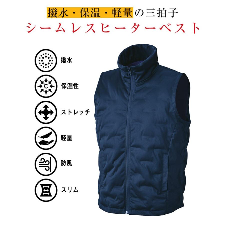 ヒートベスト バッテリーフルセット 防寒服 S-HEAT SHINMEN 電熱ウェア USB式 電熱ベスト バイク 作業着 屋外作業 防風 防寒 マルチヒーターフルセット |  | 03