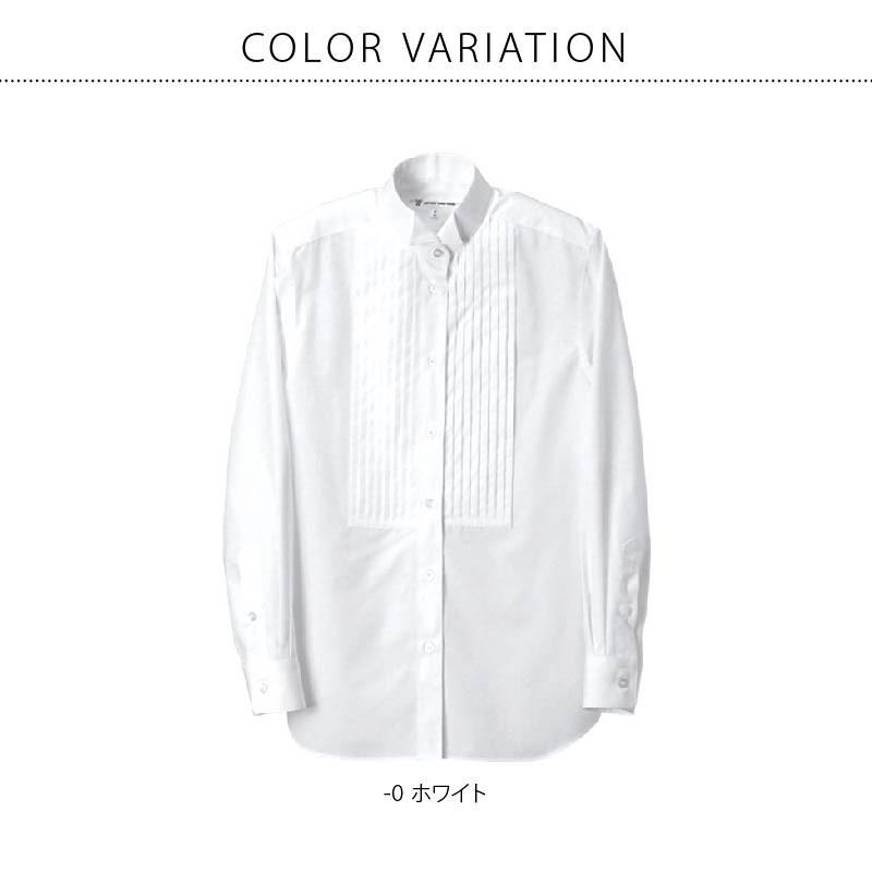 カッターシャツ 長袖 ウイングカラーシャツ 白シャツ レディース