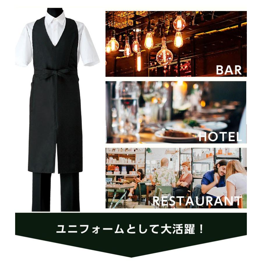 バーテンエプロン 黒エプロン 胸付きエプロン 飲食店制服 メンズ バーテンエプロン 黒エプロン 胸付きエプロン 飲食店制服 メンズ