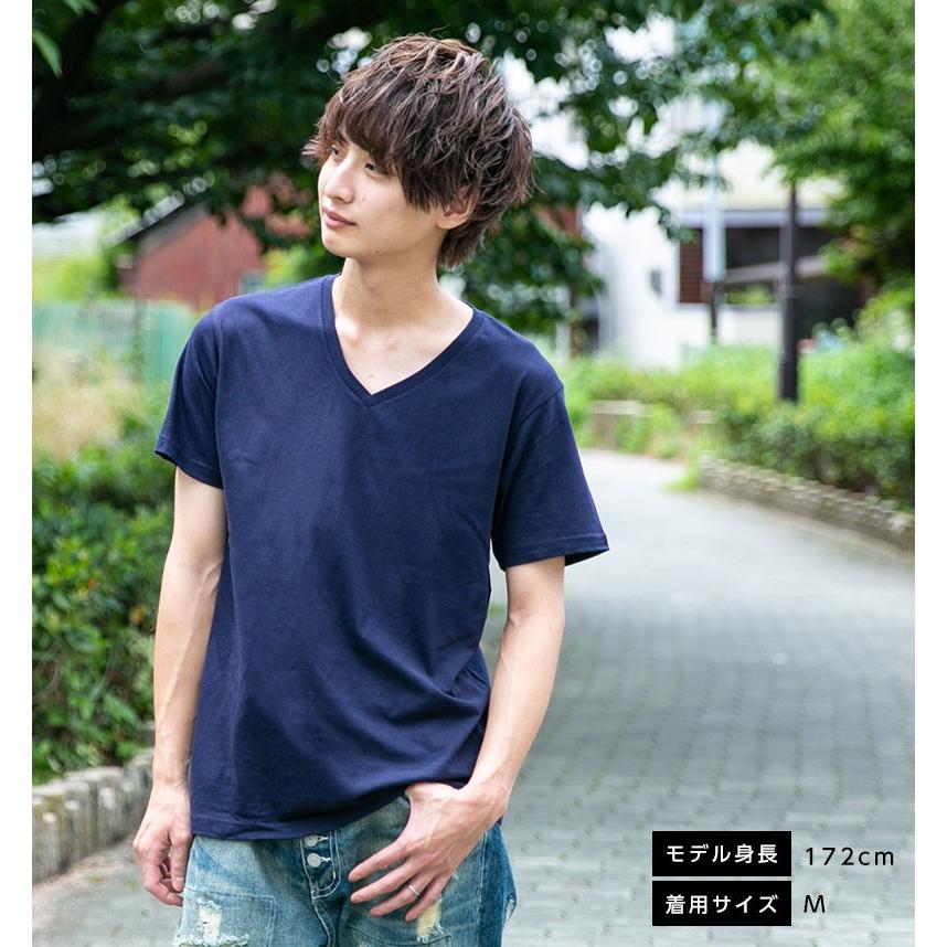 Vネック メンズ Tシャツ 3枚セット 半袖 Tシャツ パックt コットン100 カットソー ネイビー 作業用シャツ 作業着 作業服 送料無料 即日発送 Vneckt 3set Apparelbank 通販 Yahoo ショッピング