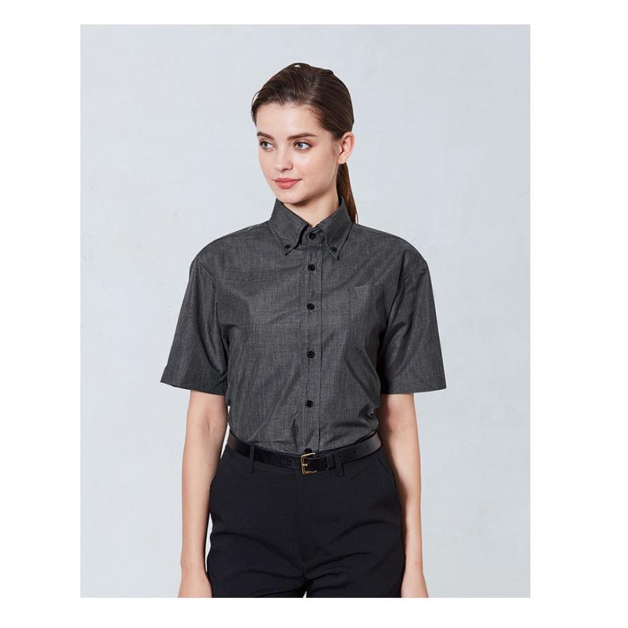 シャツ ダンガリーシャツ 男女兼用 半袖 ボタンダウン デニム メンズ レディース 左胸ポケット Ep 36 アパレルユニフォーム 通販 Yahoo ショッピング